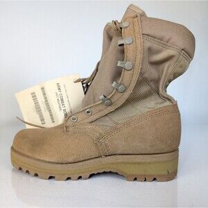 Army Combat Boot Vibram Sole Hot Weather Tan Suede Nylon – Size 4.5R NWT